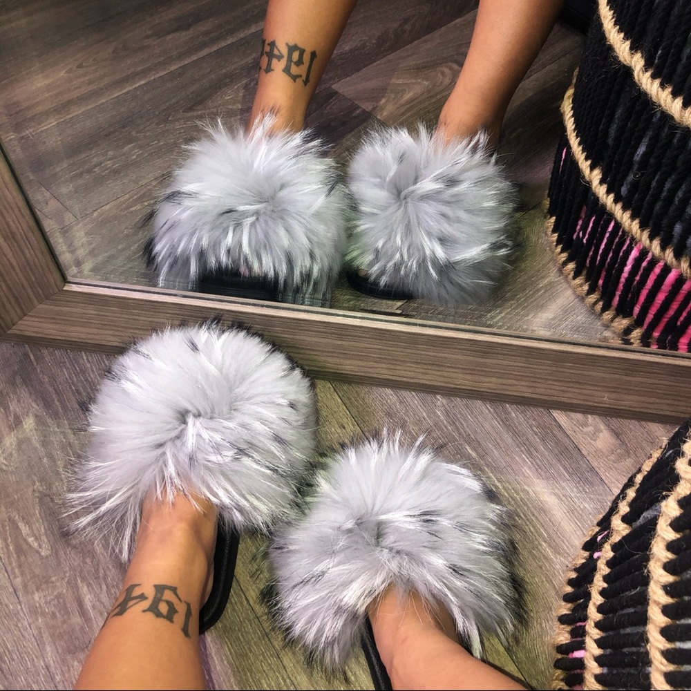 Gray Fur Slides